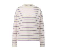 Pull en fil chenille doux Ã rayures femme QS Loose Fit Blanc XL