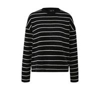 Pull en fil chenille doux Ã rayures femme QS Loose Fit Noir 2XL