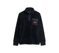 Pull en fourrure polaire col tunisien Superdry Bleu L