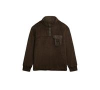 Pull en fourrure polaire col tunisien Superdry Marron L