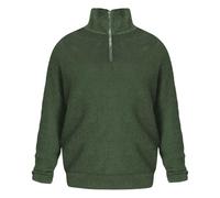 Pull en Grosse Maille À Col Camionneur pour Homme Pull-Over avec col Droit Décontractée Chemise Tricotée à Demi-Zip Haut Thermique Automne et Hiver Chaud Pull Tricoté