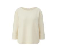 Pull en jersey de modal doux à col rond plissé femme COMMA Beige 44