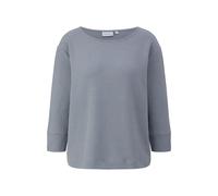 Pull en jersey de modal doux à col rond plissé femme COMMA Bleu 46