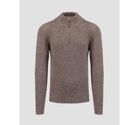 Pull En Laine Et Cachemire Beige Pour Hommes Paul&shark Zipped 14311128-74