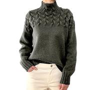 Pull En Laine Femme Élégant Tricot Col Haut/Cou Col Roulé Grande Taille Chandails De Base Décontracté Pull Pull Élastique Haut Col Roulé Avec Coupe Sweater Léger Pull Curvy Offrir, gris, XXL