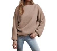Pull en Laine Femme Original Jacquard Large Crochet Halloween Molleton Emeraude Épaules Classique Bouton Molletonné Poudre Manga Tops 80 Pluie XXL Cheminee