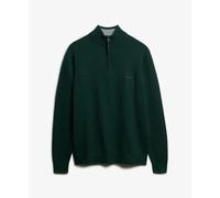 Superdry Wool Blend Half Zip Sweater Vert M Homme