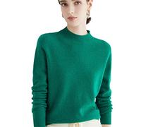 Pull en laine mérinos 100% col montant prêt-à-porter pour femme Youllyuu, tricoté uni, GN, XL