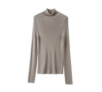 Pull en laine pour femme, extensible, col roulé, F, M