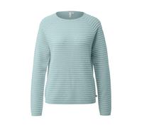 Pull en mÃ©lange de viscose Ã motif structurÃ© femme QS Turquoise M