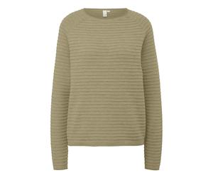 Pull en mÃ©lange de viscose Ã motif structurÃ© femme QS Vert XS