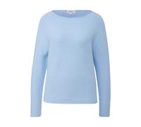 Pull en maille à col bateau et bord roulotté femme s.Oliver Bleu 46