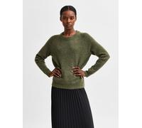 Pull en maille à col rond pour femme SELECTED, pull en laine fine SLFLULU