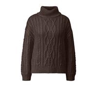 Pull en maille Ã col roulÃ© haut et motif torsadÃ© femme s.Oliver Marron 46