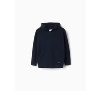 Pull en maille avec capuche b&s bleu 5/6A