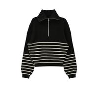 Pull en maille coupe ample avec col montant zippÃ© fille s.Oliver Noir 11/12 ans