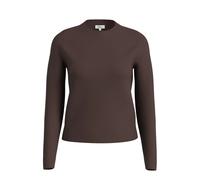 Pull en maille de viscose mÃ©langÃ©e avec bords cÃŽtelÃ©s femme s.Oliver Marron 48