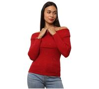 Pull en maille dotée de petits fils brillants.Modèle à col bardot orné de petits sequins. pour femme - Pulls - La Modeuse Taille unique