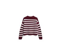 ARMEDANGELS - Women's Merinaa Striped Knit Sweater - Pull - XS - velvet red / soft blue / oatmilk