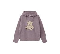Pull en maille peluche avec capuche et application devant fille s.Oliver Rose 10 ans