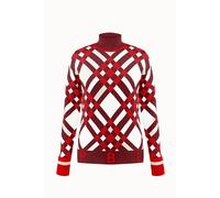 Pull En Maille Poivre Blanc Knit Pullover 3553 Cross Scarlet Red Femme Rouge 2025 taille L