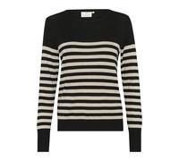 Pull en maille rayÃ© femme KAFFE Lizza Noir XS