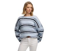 Pull en maille rayé brossé décontracté femme Superdry Bleu XS