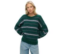 Superdry Slouchy Brushed Stripe Sweater Vert 2XS Femme