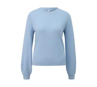 Pull en maille structurÃ©e en coton viscose femme QS Bleu S