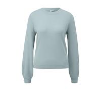 Pull en maille structurÃ©e en coton viscose femme QS Turquoise XS