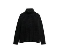 Pull en maille torsadÃ©e Ã col roulÃ© femme Superdry Noir L