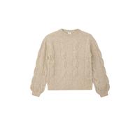 Pull en maille torsadÃ©e, coupe ample fille s.Oliver Beige 9/10 ans
