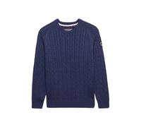 Pull en maille torsadÃ©e dÃ©contractÃ© femme Superdry Bleu M