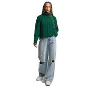 Pull en maille torsadée femme Superdry Vert L