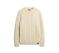 Pull en maille torsadée Superdry Jacob Beige XL