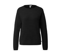 Pull en mélange de viscose à motif structuré femme QS Noir S