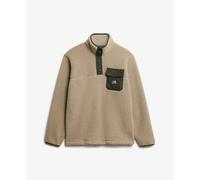 Superdry Fuji Half Zip Sweatshirt Beige XL Homme