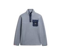 Superdry Sweat polaire Fuji demi-zip col à pressions Bleu Taille M Homme