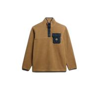 Superdry Fuji Half Zip Sweatshirt Marron L Homme