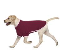 Pull en polaire confortable pour chien avec anneau pour laisse pour garder les animaux de compagnie bien au chaud sans être encombrants, idéal pour les matins plus froids (rouge, taille L)