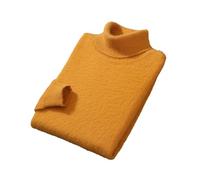 Pull en polaire de vison pour homme, col haut, coupe ample, manches longues, chaud pour l'hiver, grande taille, pull décontracté, 49, M