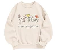 Pull en polaire pour femme - Automne - Hiver - Col rond - Lettre de Noël - Coupe ample - Satin, beige, 11-12 ans