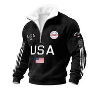 Pull en Polaire pour Homme Pull de Travail Grandes Tailles avec Patchés Tricoté Pulls Sweat avec Poches Couleur Unie Décontracté Col Montant Grande Taille Tous Les Jours Wear #1#M