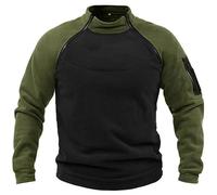 Pull en polaire pour homme - Veste polaire chaude - Veste tactique - Veste polaire - Veste d'hiver - Pull de sport - Pull coupe-vent, 2 - Vert., M