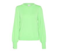 Pull en tricot à col rond avec boutons femme KAFFE Lizza Vert XL