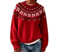Pull en tricot à col rond décontracté classique décontracté | Col rond classique. La forme décontractée se marie facilement avec un jean, un legging ou un pantalon.