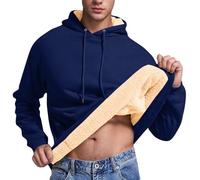 Pull en tricot à col rond pour homme - Couleur unie - Pull à manches longues avec texture tricotée douce pour le travail décontracté ou les week-ends, Bleu marine (1c-marine), 5XL