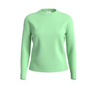 Pull en tricot Ã manches longues en viscose mÃ©langÃ©e avec bouton dÃ©coratif femme s.Oliver Vert 44