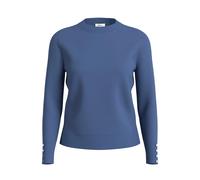 Pull en tricot à manches longues en viscose mélangée avec bouton décoratif femme s.Oliver Bleu 48