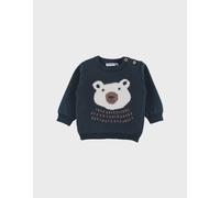 Pull En Tricot Avec Motif Ours Bleu 9M(71CM)